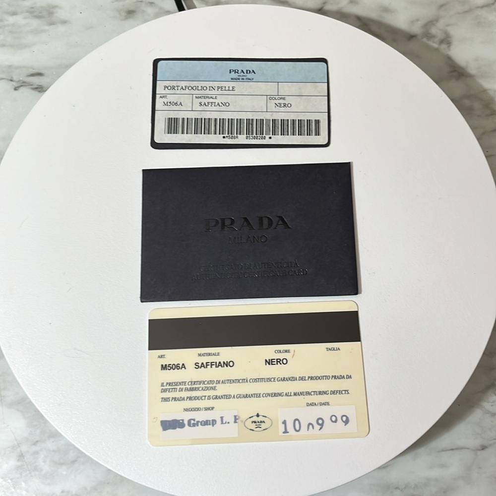 Prada Black Saffiano Leather Zip Wallet in GUC. - Picture 15 of 17